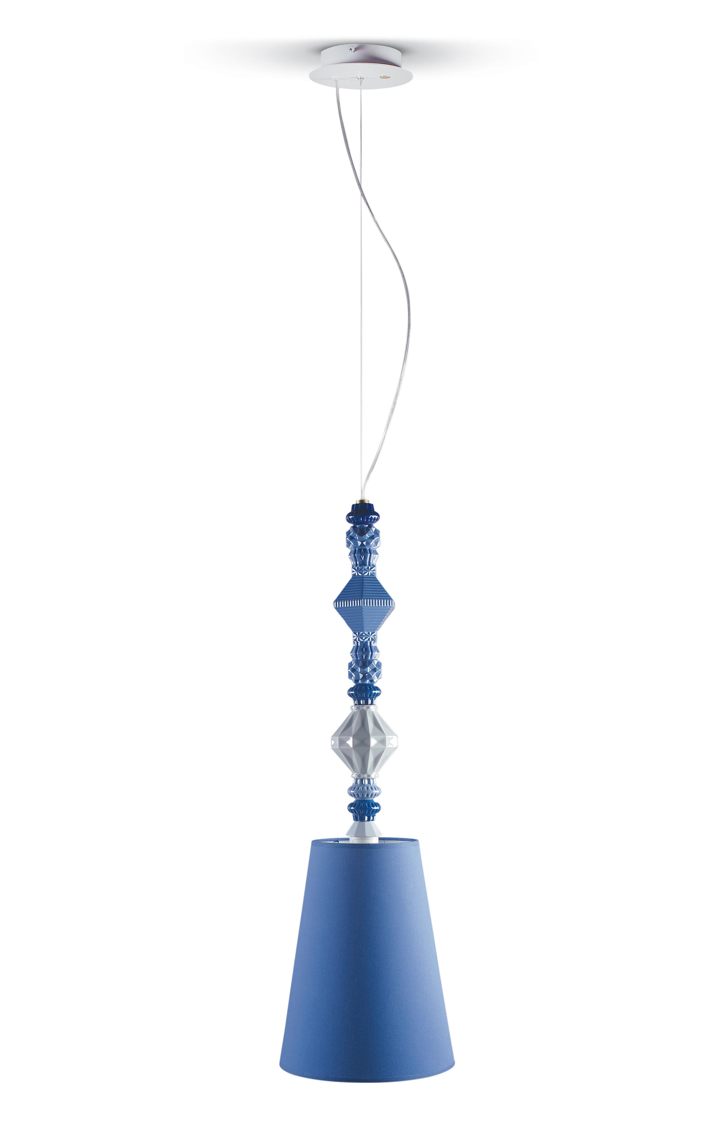 For Sale: Blue Lladro Belle de Nuit Ceiling Lamp II