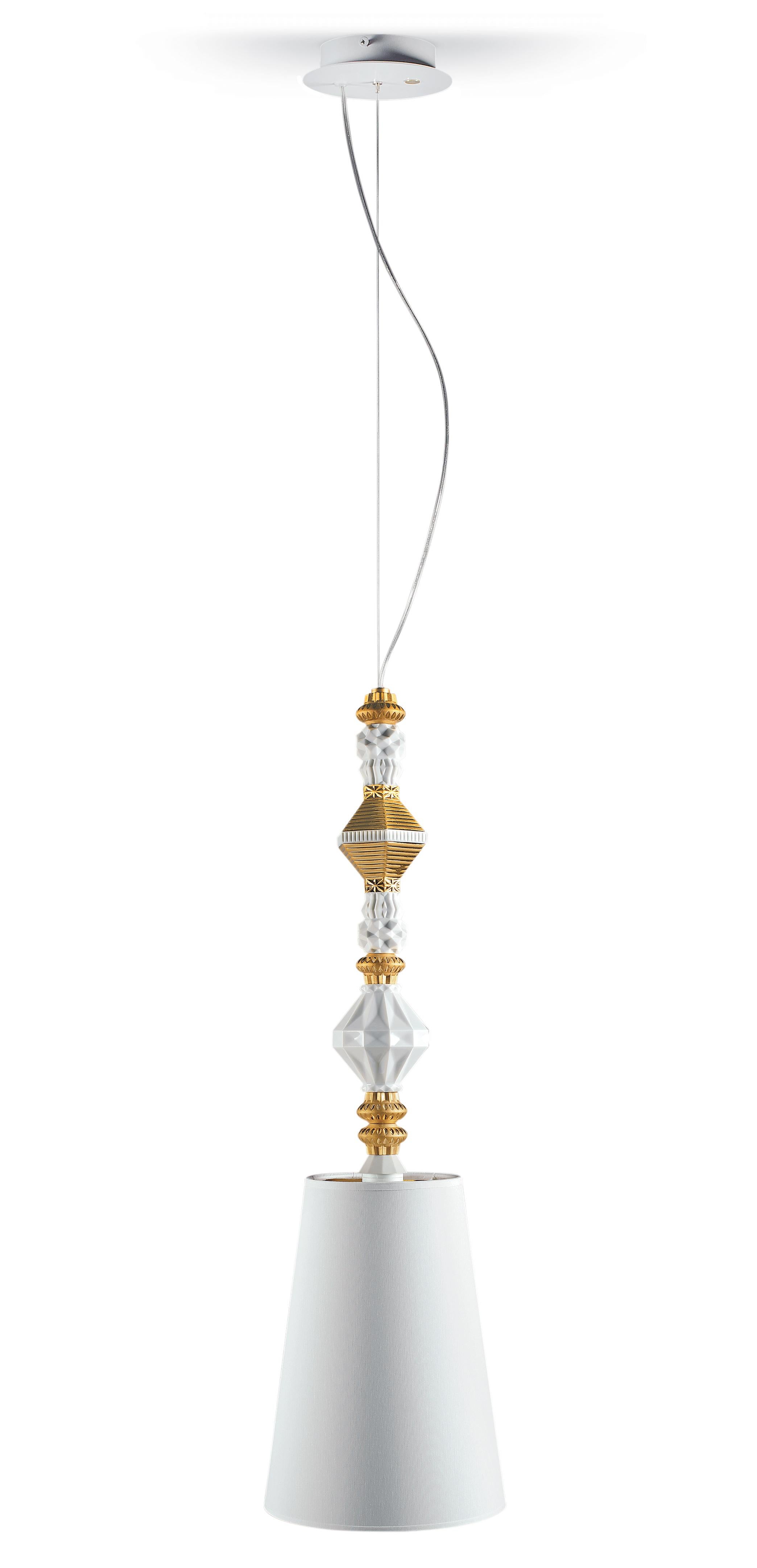 For Sale: Gold Lladro Belle de Nuit Ceiling Lamp II