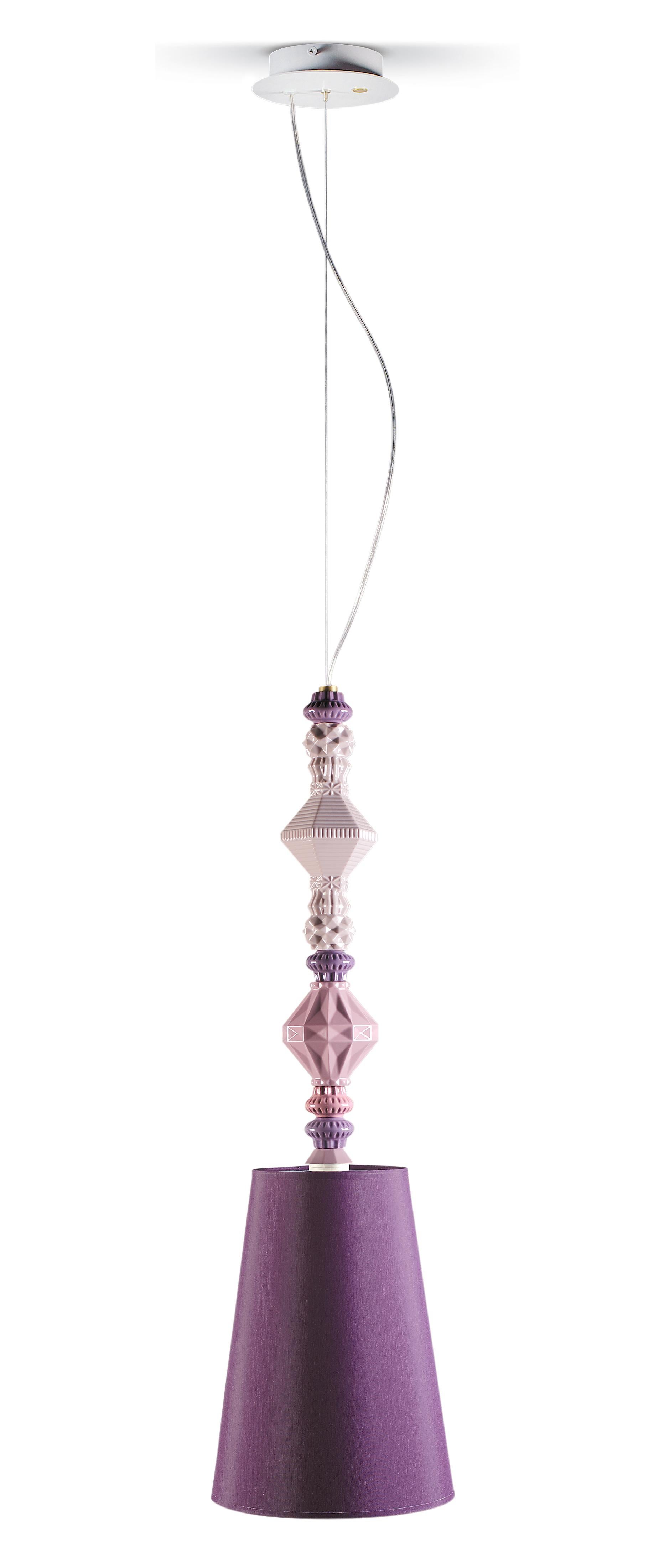 For Sale: Pink Lladro Belle de Nuit Ceiling Lamp II