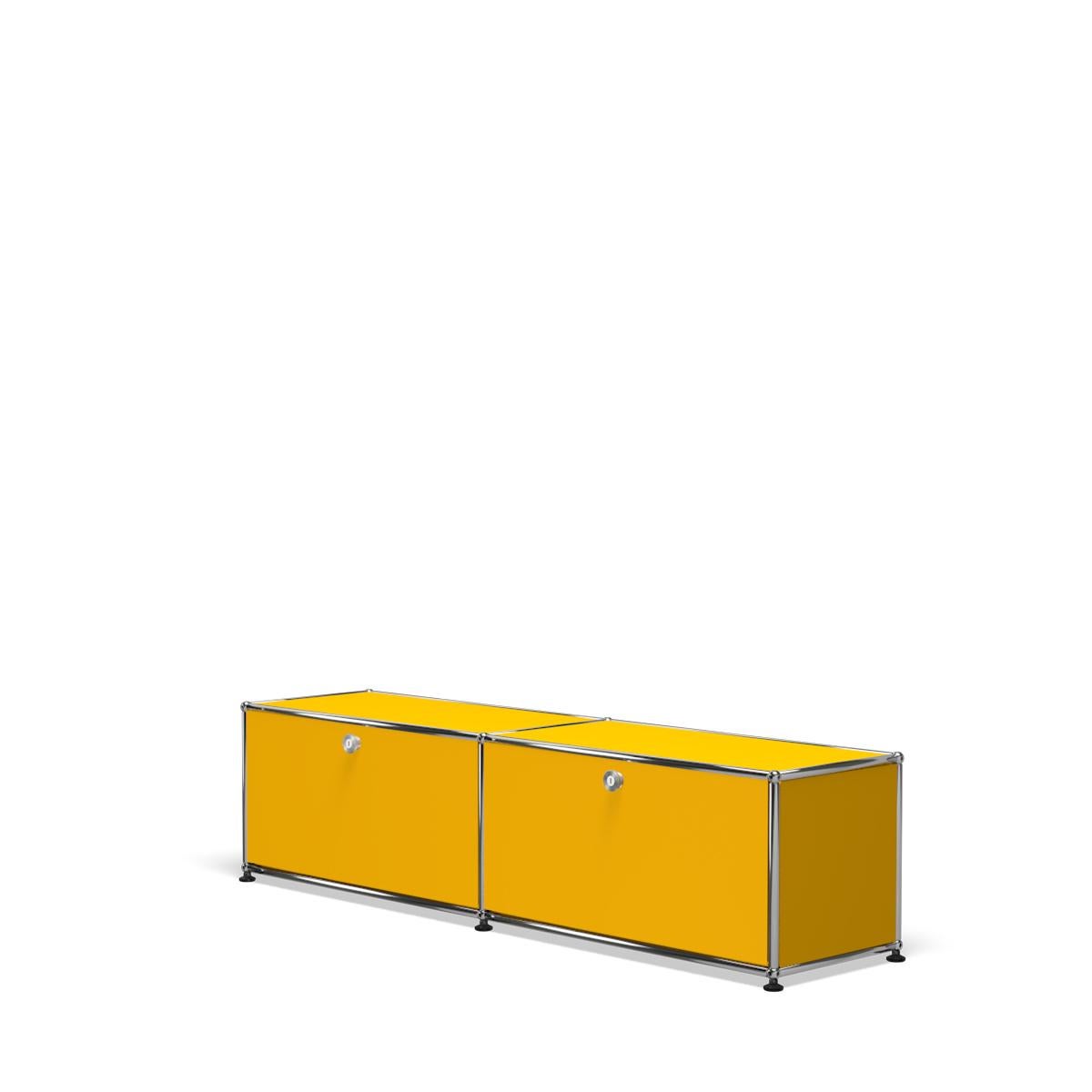 En vente : Yellow (Golden Yellow) Système de stockage USM Haller Media B218 2