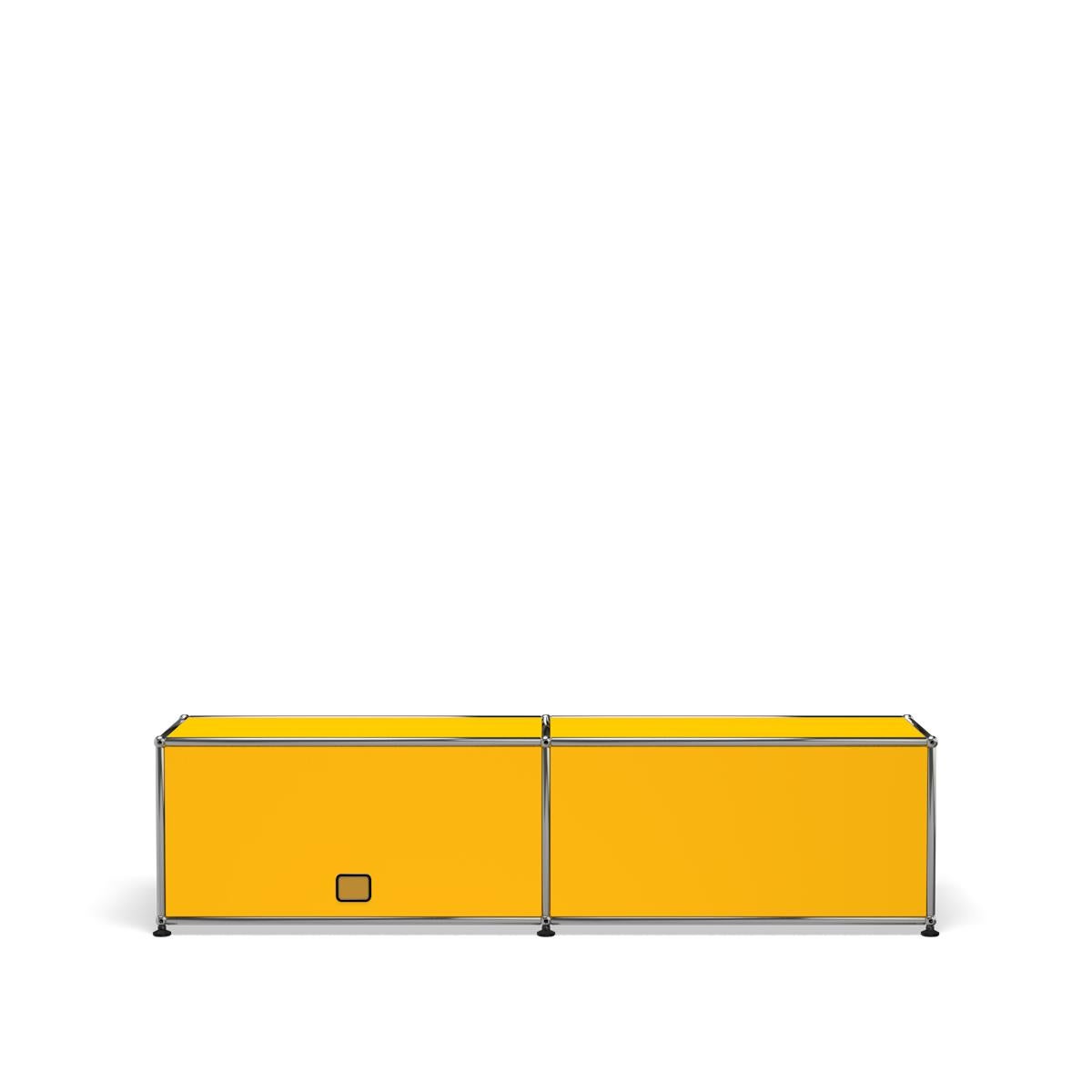 En vente : Yellow (Golden Yellow) Système de stockage USM Haller Media B218 4