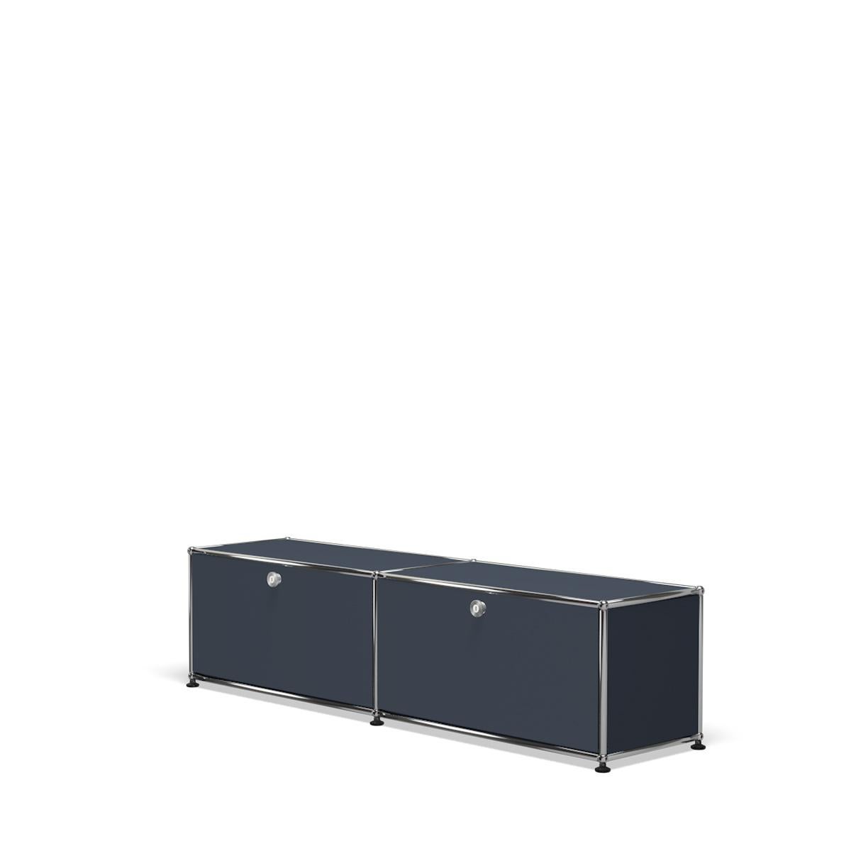 En vente : Gray (Anthracite) Système de stockage USM Haller Media B218 2