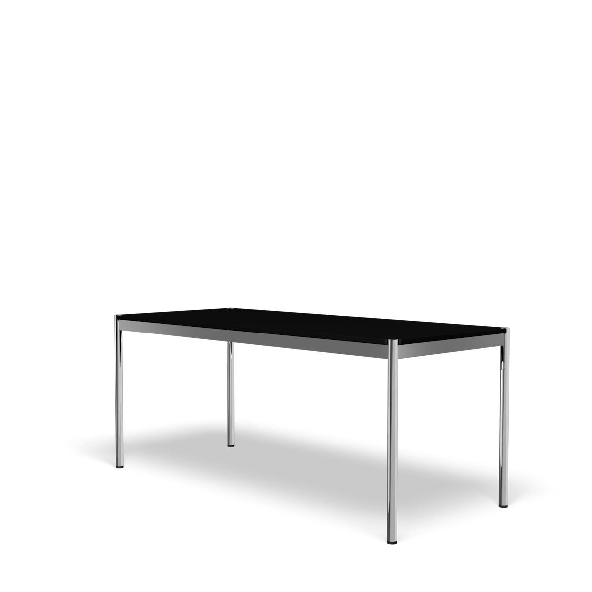 Im Angebot: USM Haller Tisch T69, Black (Black Linoleum) 2
