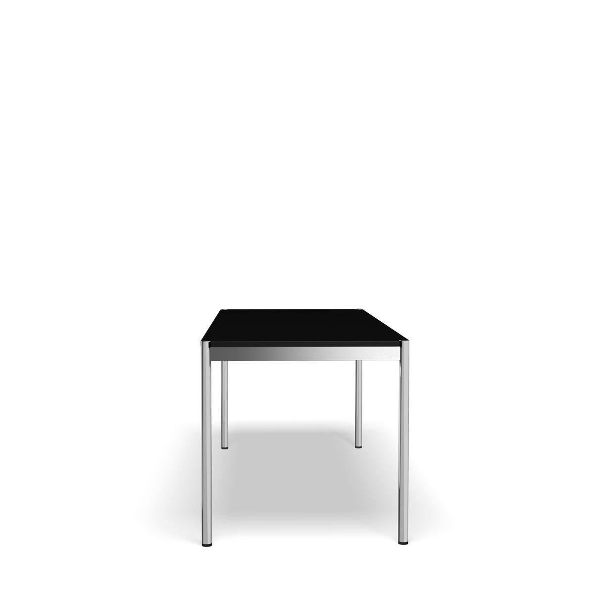 Im Angebot: USM Haller Tisch T69, Black (Black Linoleum) 3
