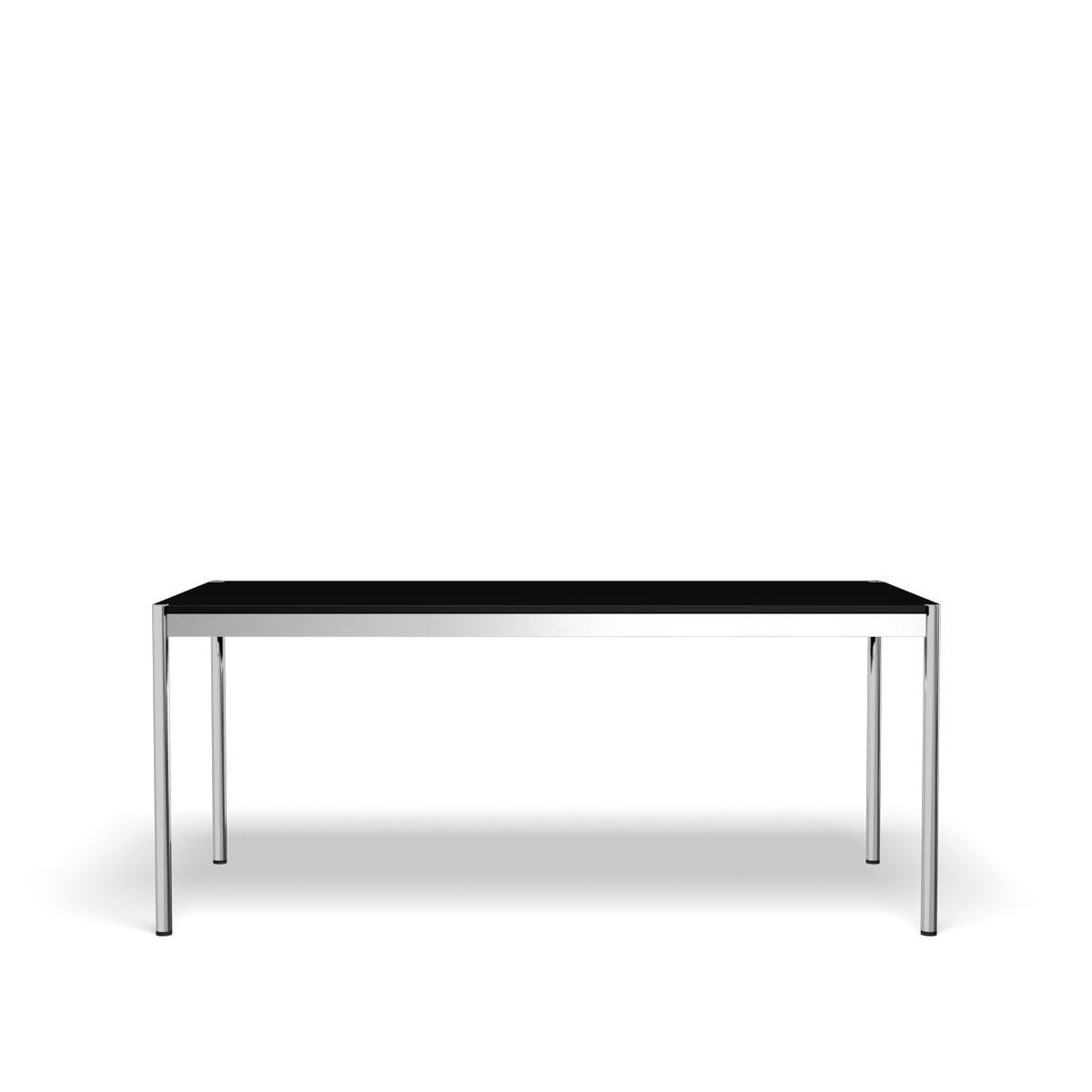 Im Angebot: USM Haller Tisch T69, Black (Black Linoleum) 4