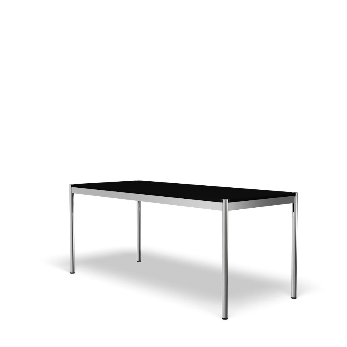 Im Angebot: USM Haller Tisch T69, Black (Black Linoleum) 5