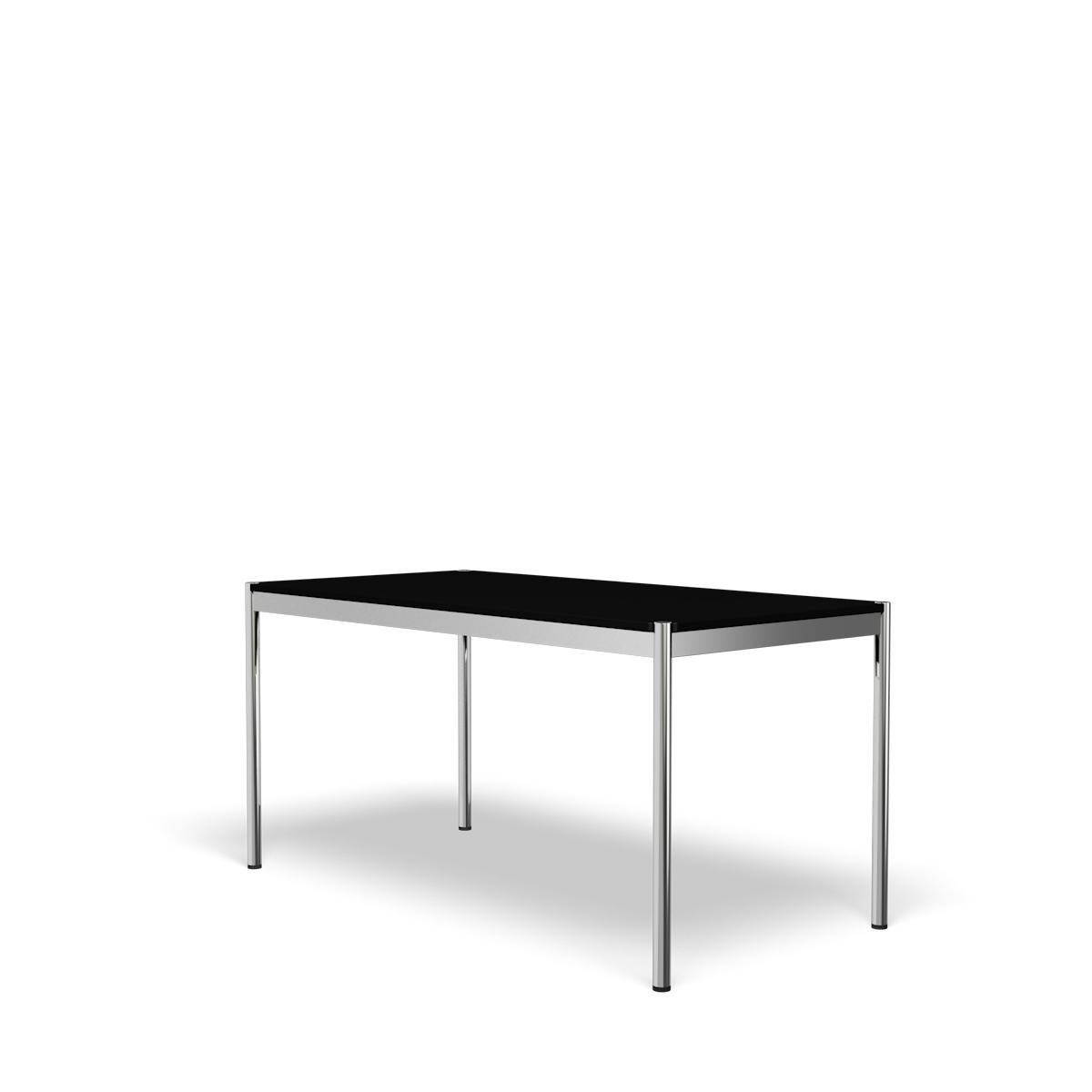 Im Angebot: USM Haller Tisch T59, Black (Black Linoleum) 5