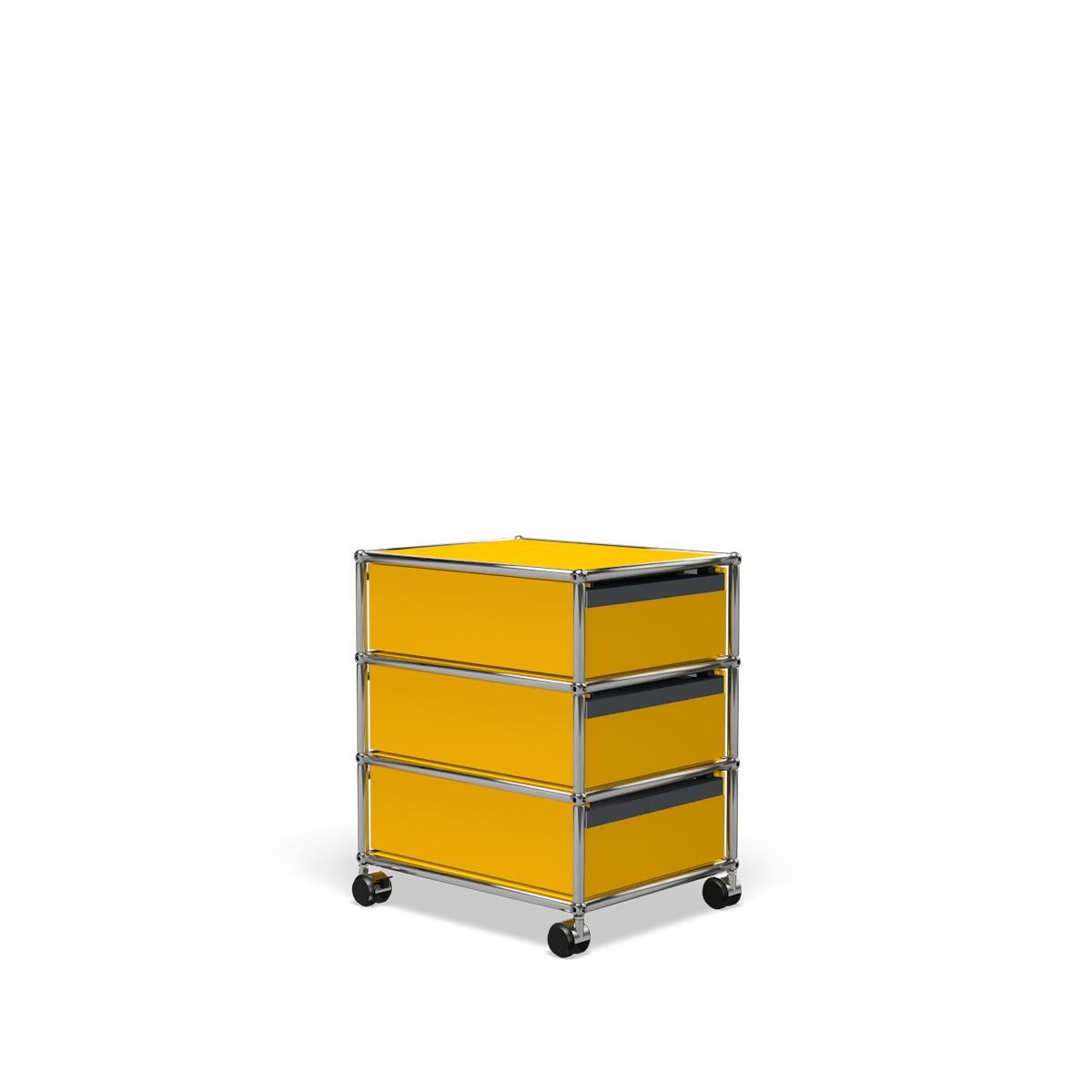Im Angebot: USM Haller Pedestal V Lagersystem, Yellow (Golden Yellow) 5