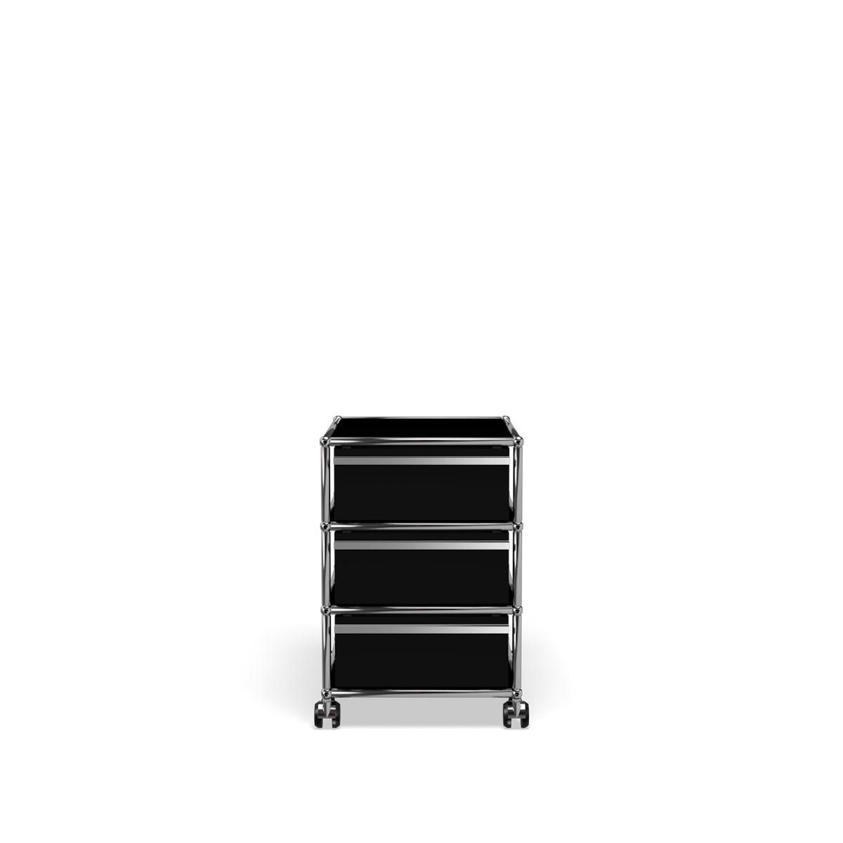 For Sale: Black (Graphite Black) USM Haller Pedestal V Storage System