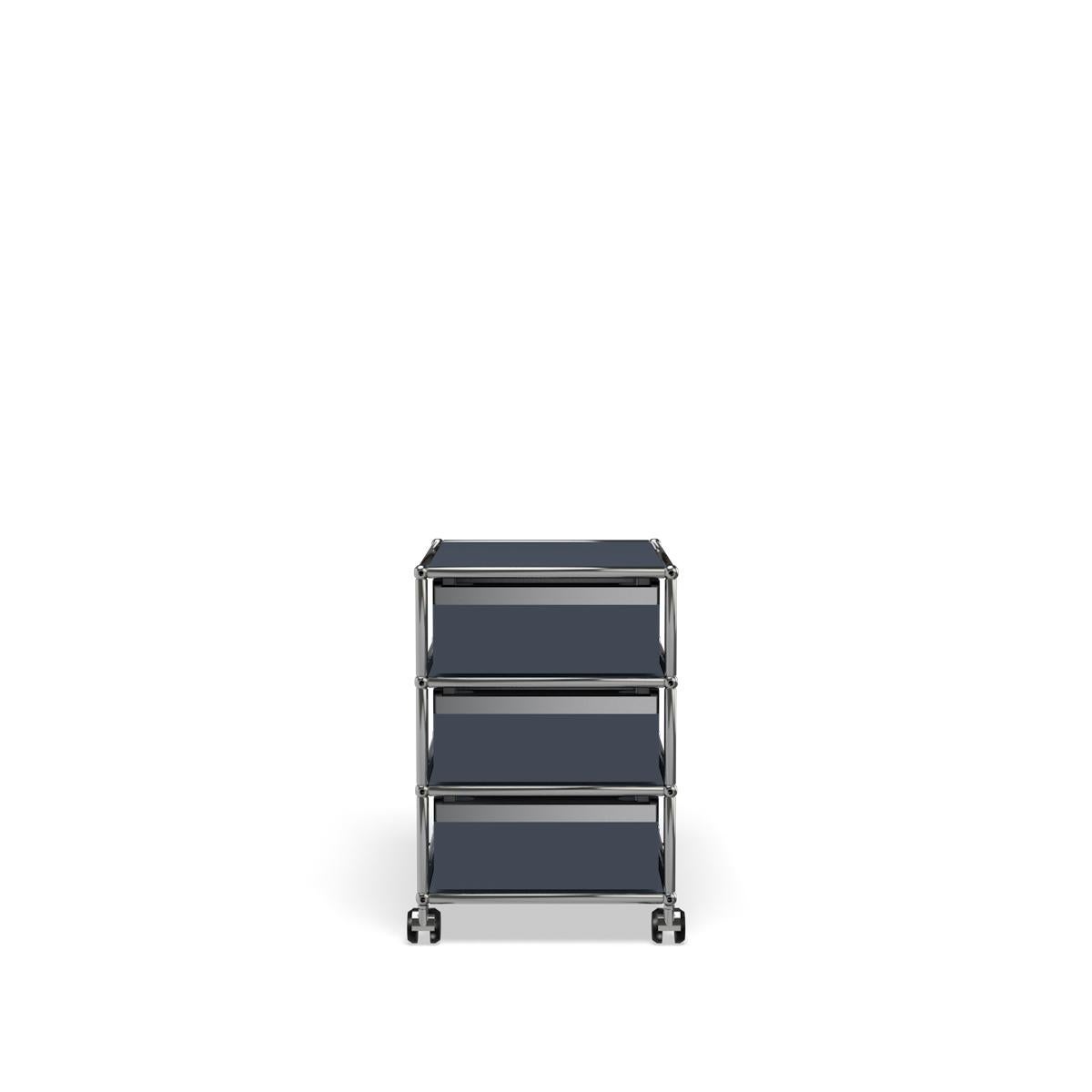 in vendita: Gray (Anthracite) Sistema di archiviazione a V con piedistallo Usm Haller 4