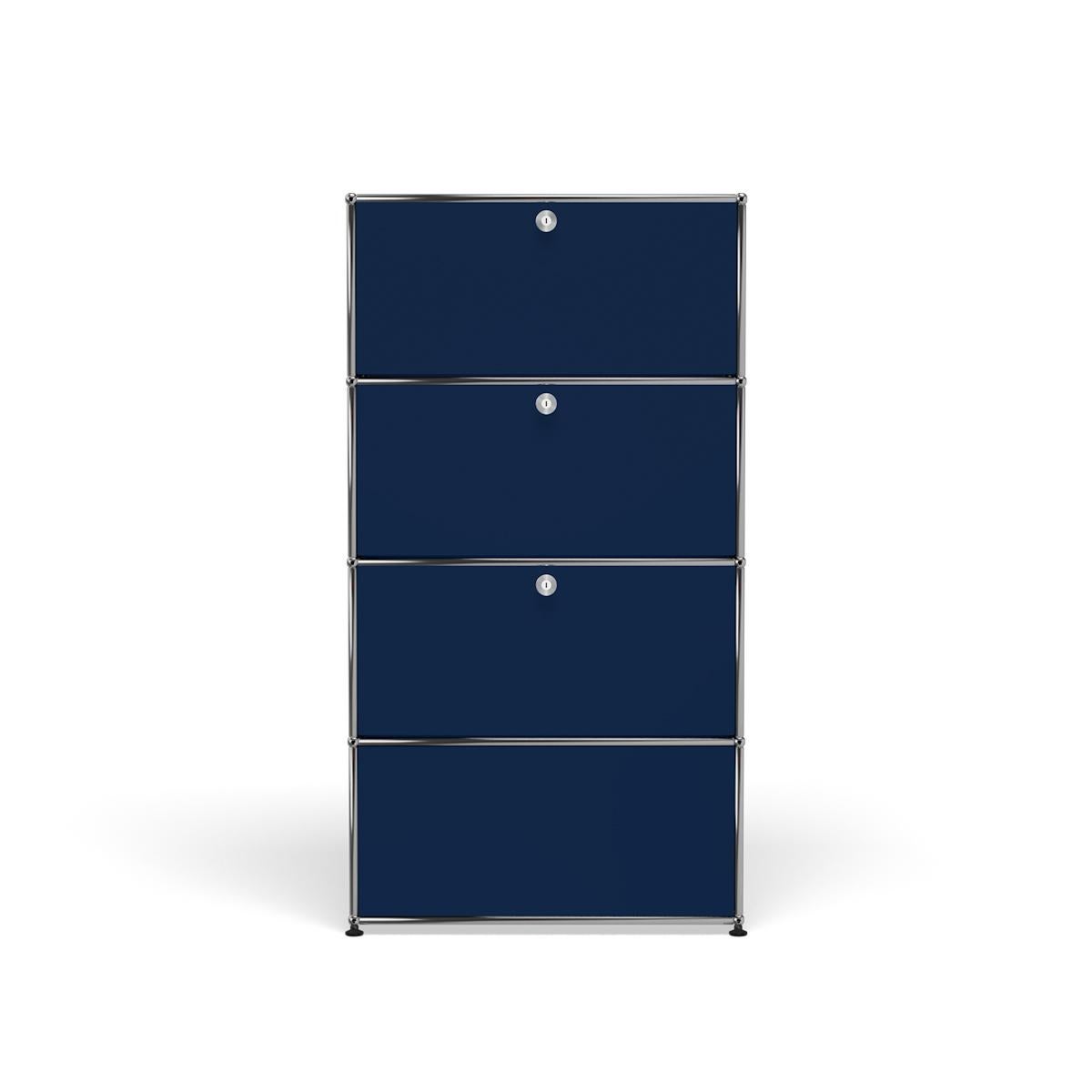 Blue (Steel Blue) USM Haller Storage S118A Storage System