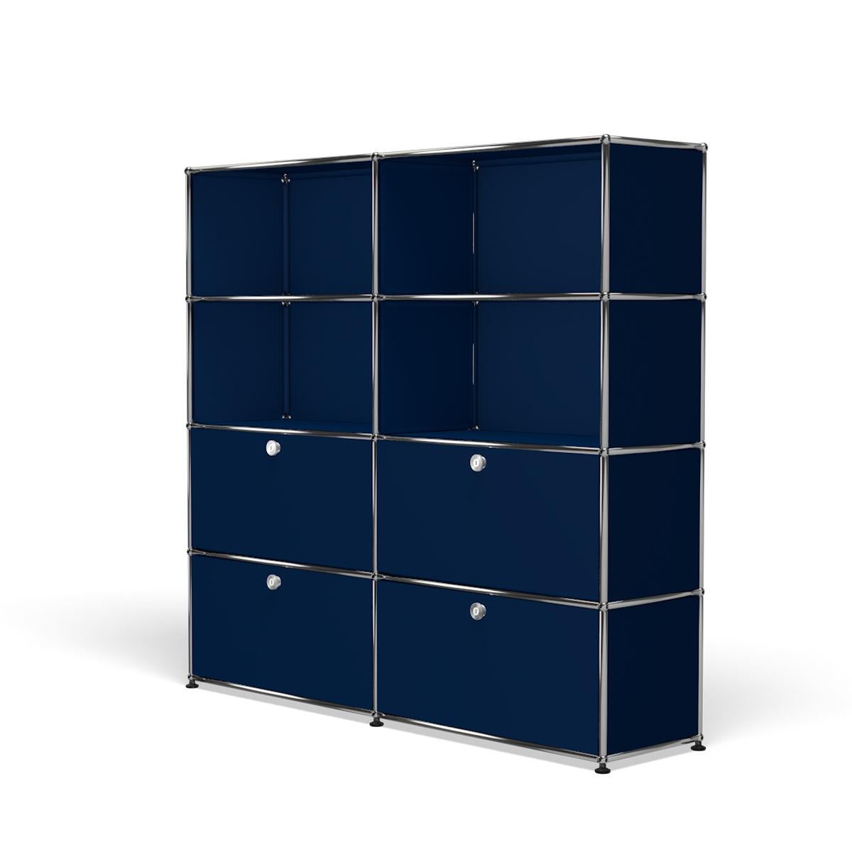 Im Angebot: USM Haller Storage S2 Aufbewahrungssystem, Blue (Steel Blue) 2