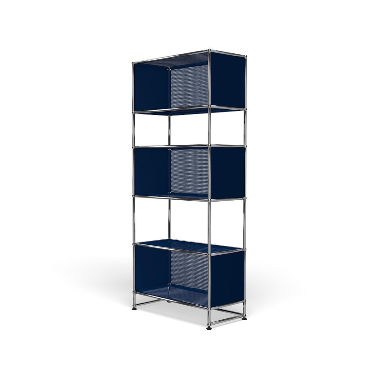 En vente : Blue (Steel Blue) Étagère de hall d'entrée USM RE119 2