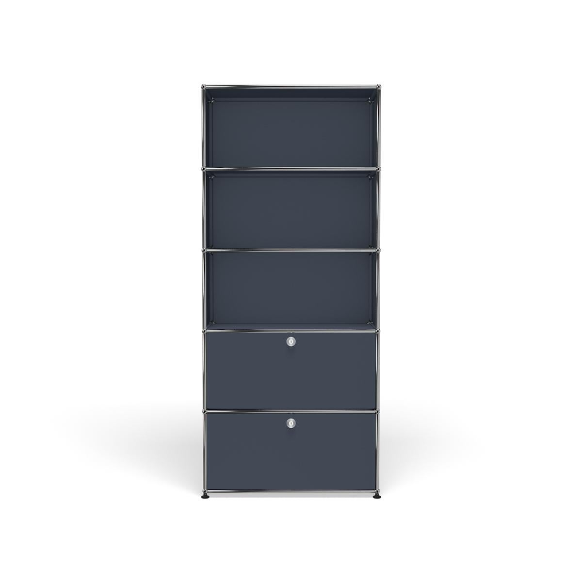 En vente : Gray (Anthracite) USM Haller Système d'étagères R1