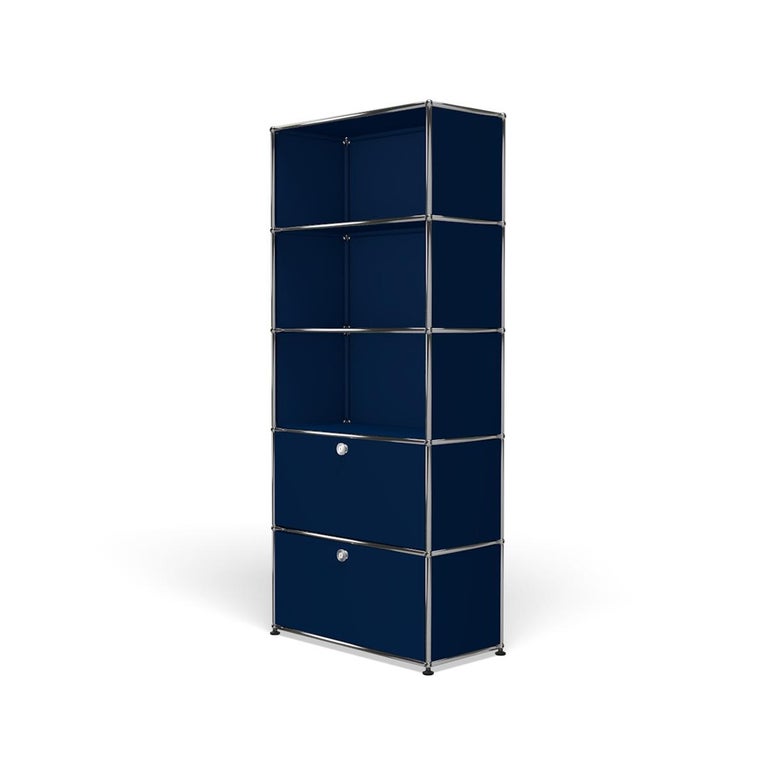 For Sale: Blue (Steel Blue) USM Haller Shelving R1 Storage System 2