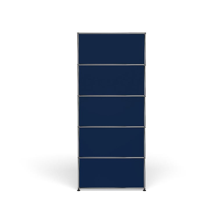For Sale: Blue (Steel Blue) USM Haller Shelving R1 Storage System 4