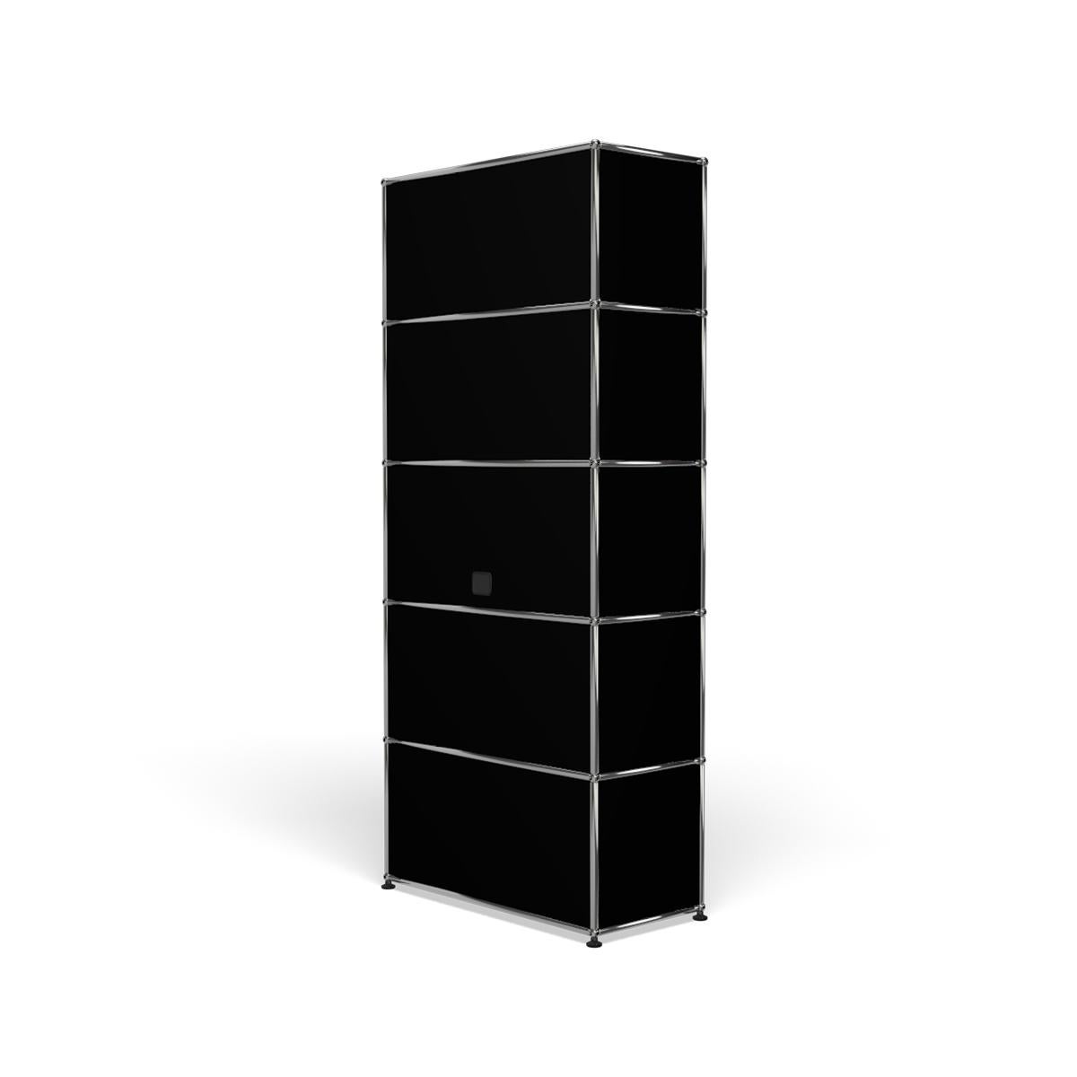 Im Angebot: USM Regal Q118 Lagersystem, Black (Graphite Black) 5