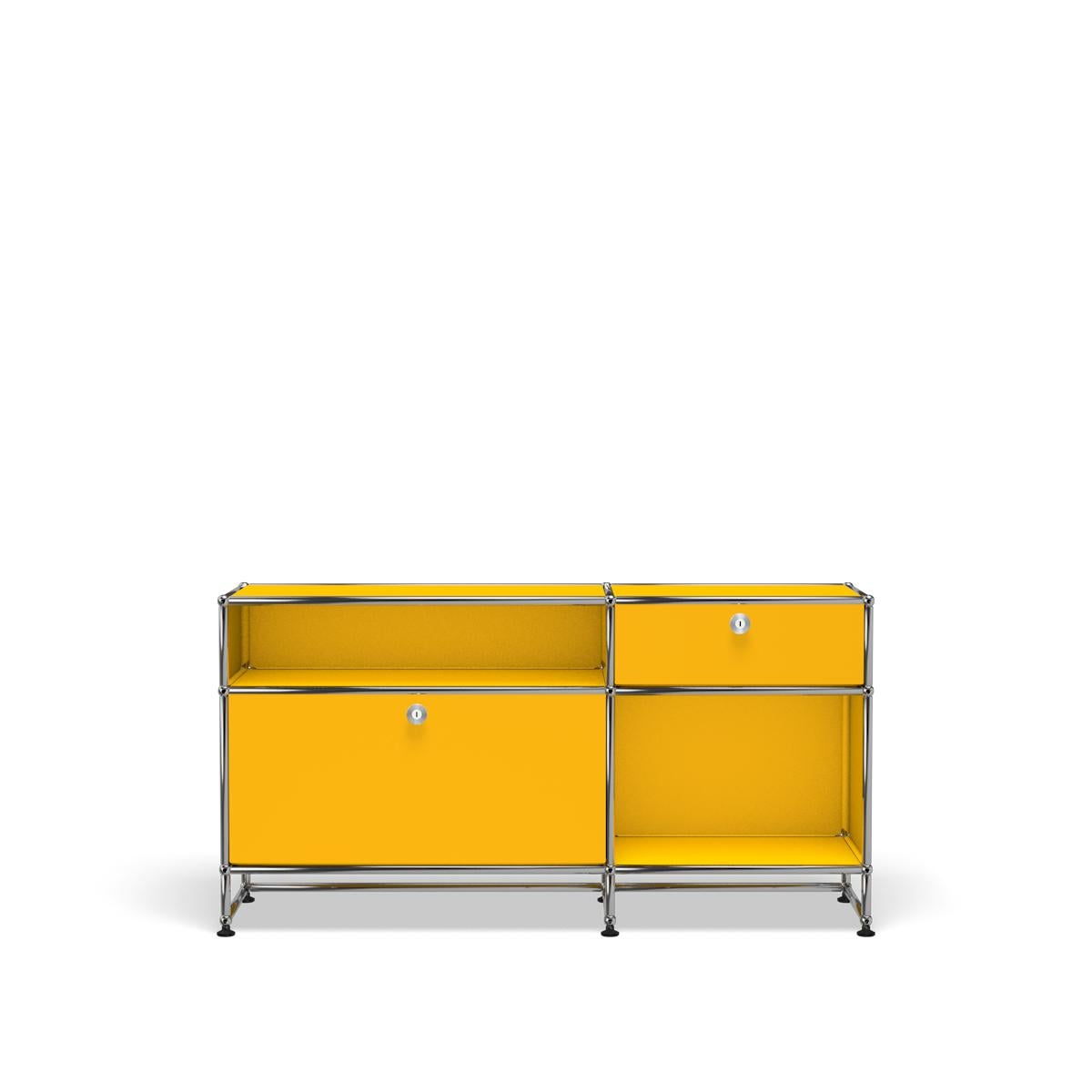 En vente : Yellow (Golden Yellow) Système de stockage USM Haller Media O3