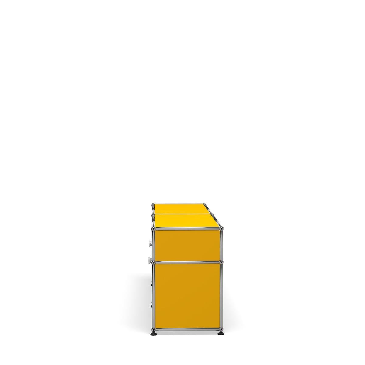 En vente : Yellow (Golden Yellow) USM Haller Media Système de stockage O2 3
