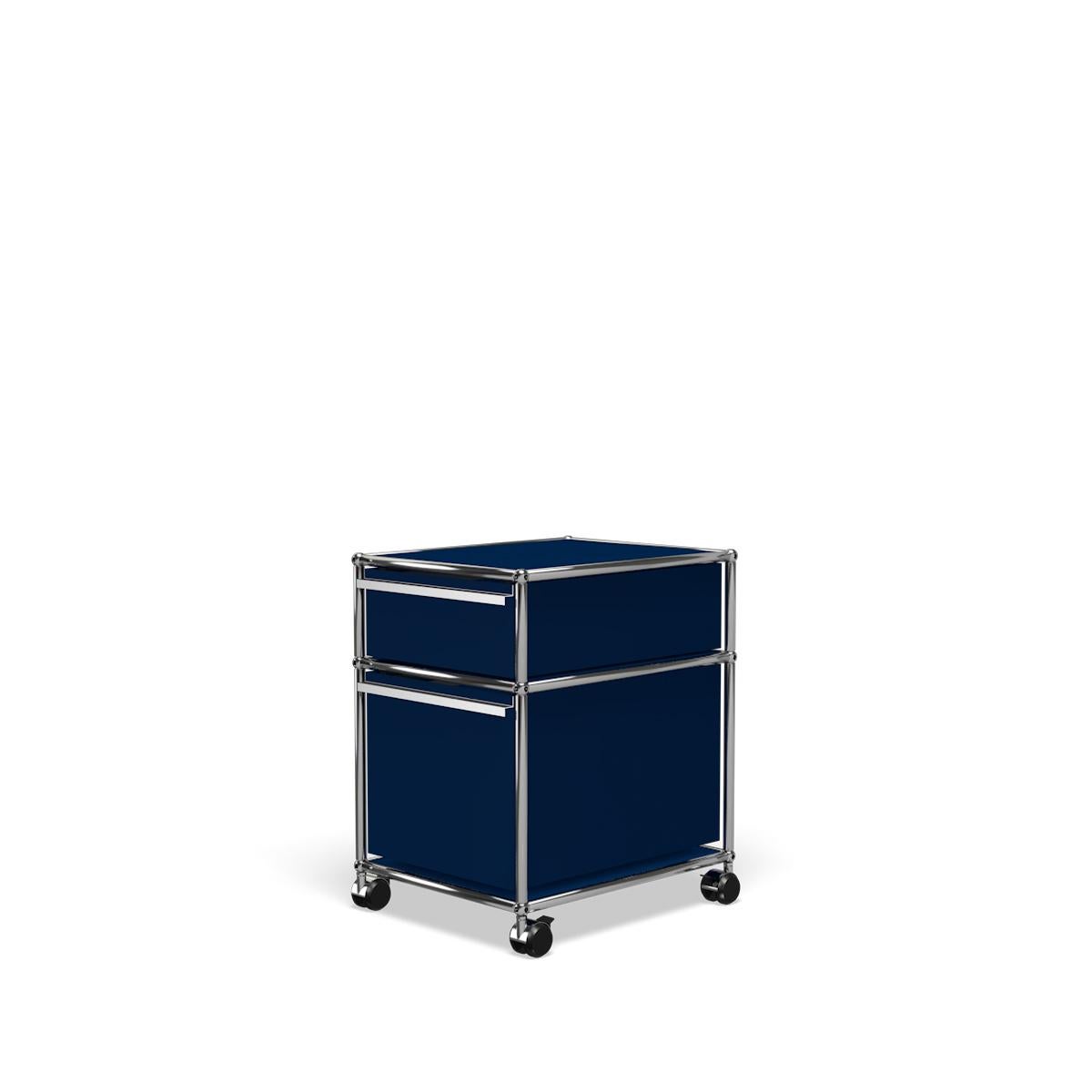 For Sale: Blue (Steel Blue) USM Haller Pedestal M Storage System 2