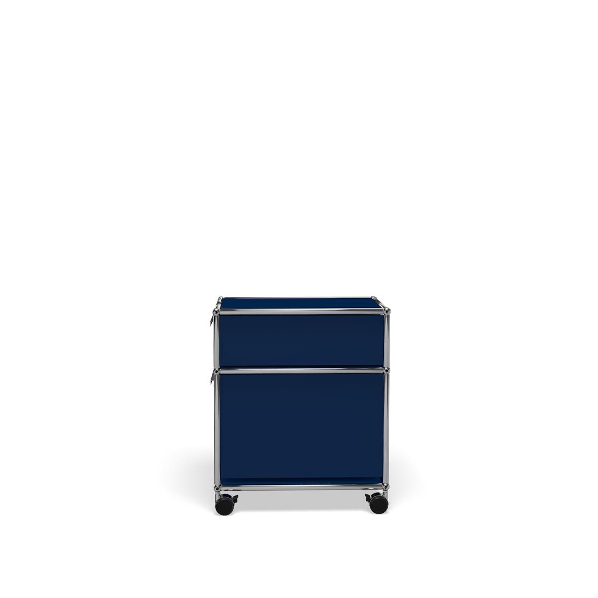 For Sale: Blue (Steel Blue) USM Haller Pedestal M Storage System 3