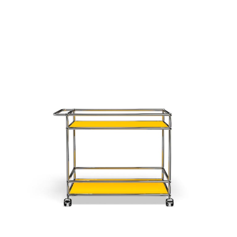 For Sale: Yellow (Golden Yellow) USM Haller Serving Cart L118 4