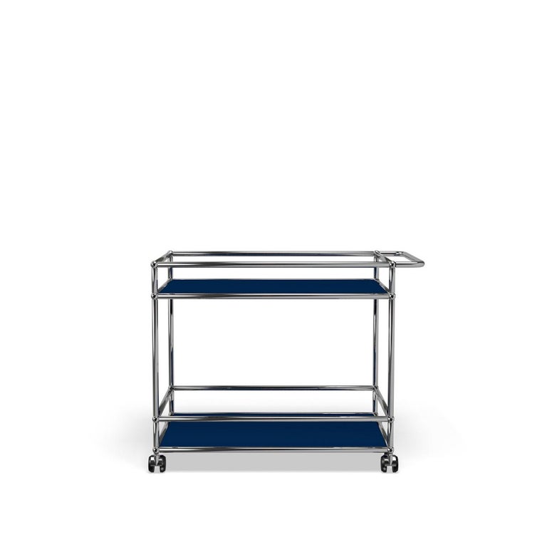 For Sale: Blue (Steel Blue) USM Haller Serving Cart L118