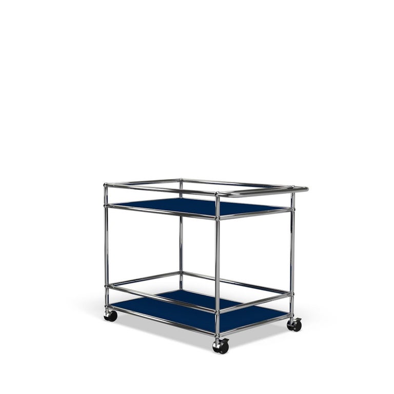 For Sale: Blue (Steel Blue) USM Haller Serving Cart L118 2