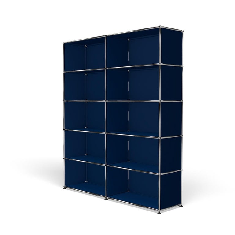 For Sale: Blue (Steel Blue) USM Haller Shelving H2 Storage System 2