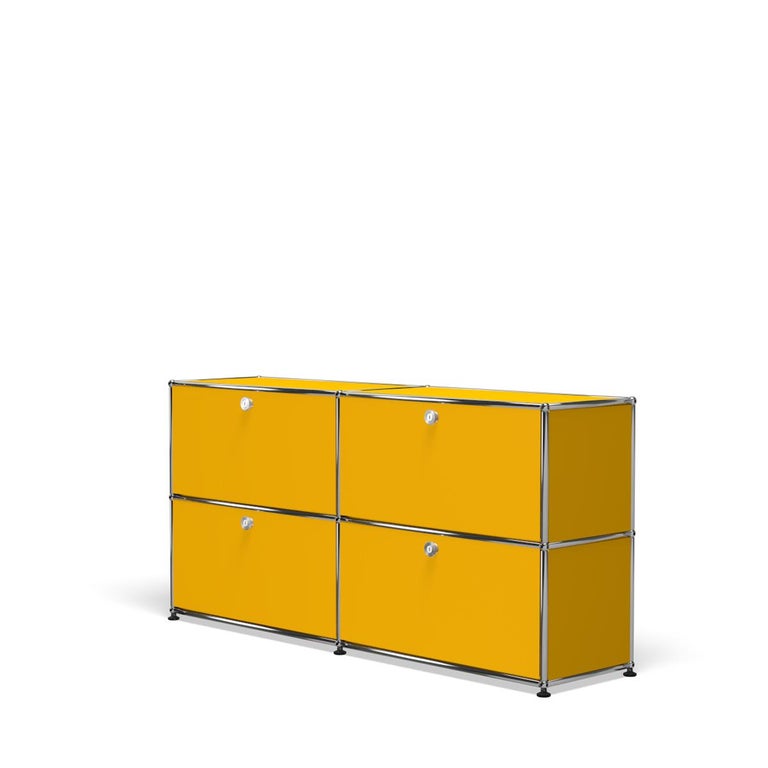 For Sale: Yellow (Golden Yellow) USM Haller Credenza E2 Storage System 2