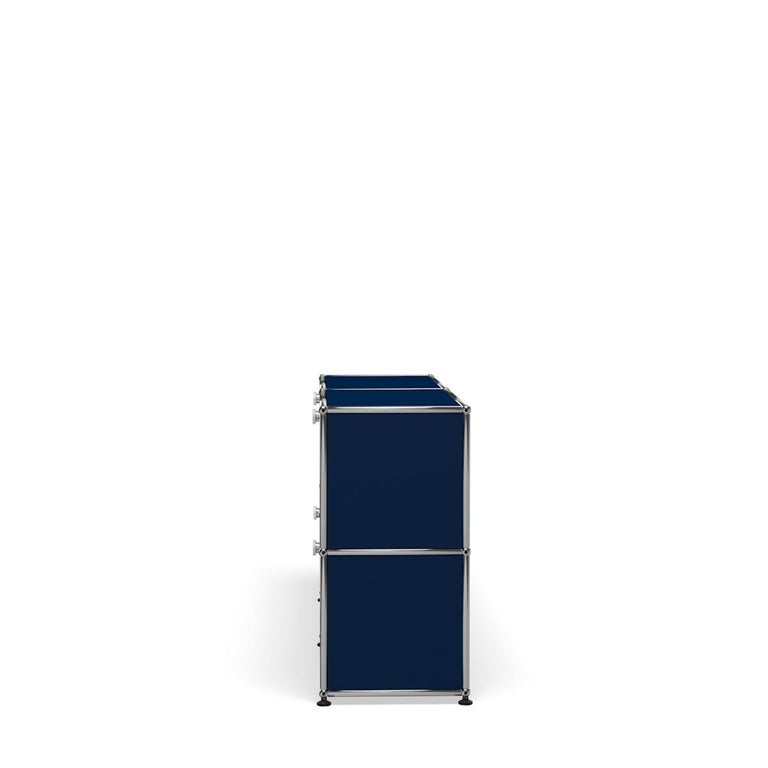 For Sale: Blue (Steel Blue) USM Haller Credenza E2 Storage System 3