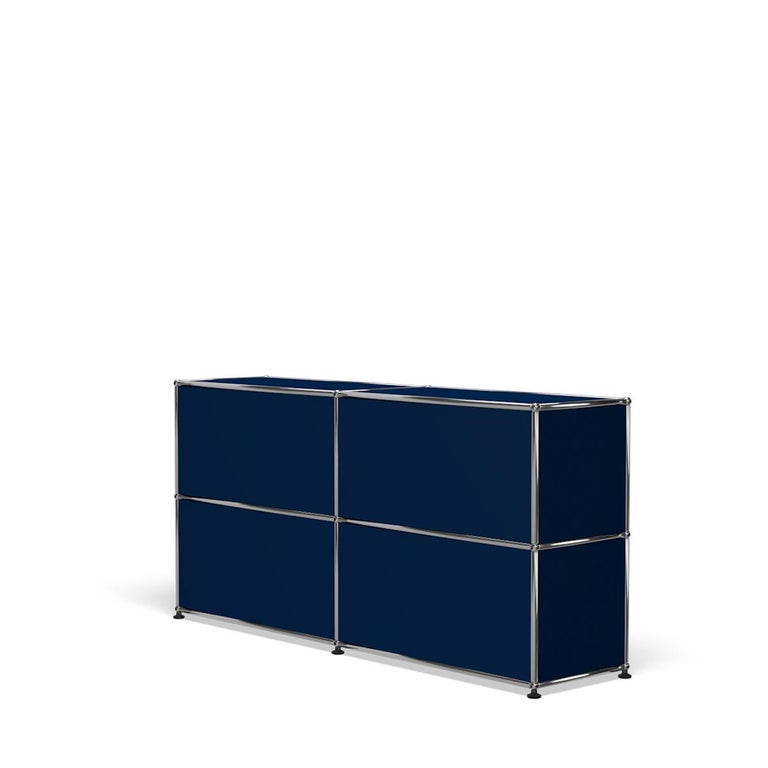 For Sale: Blue (Steel Blue) USM Haller Credenza E2 Storage System 5