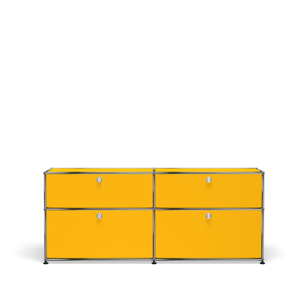 En vente : Yellow (Golden Yellow) USM Haller Crédence moyenne D Système de rangement