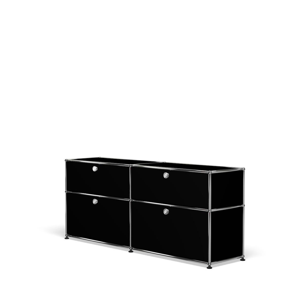 En vente : Black (Graphite Black) USM Haller Crédence moyenne D Système de rangement 2