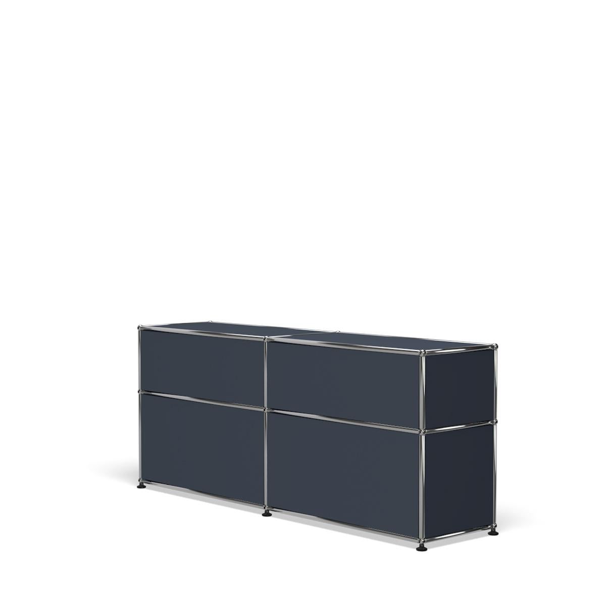 En vente : Gray (Anthracite) USM Haller Crédence moyenne D Système de rangement 5