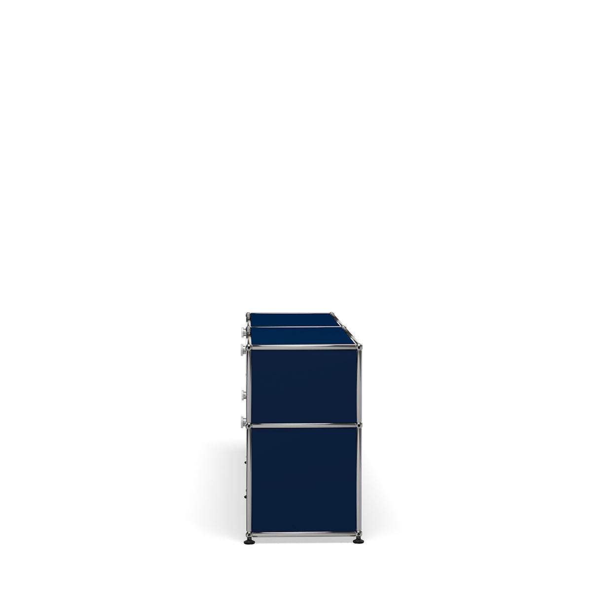 En vente : Blue (Steel Blue) USM Haller Crédence moyenne D Système de rangement 3