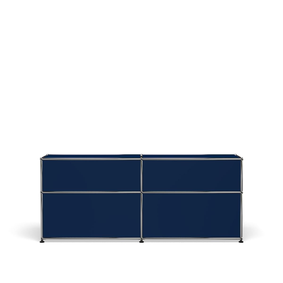 Im Angebot: USM Haller Mid Credenza D Stauraumsystem, Blue (Steel Blue) 4