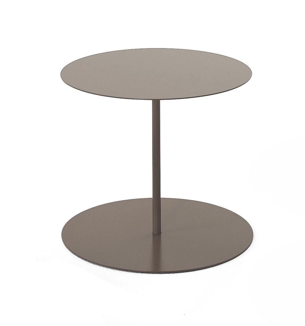 For Sale: Brown (71_Mud) Giulio Cappellini Gong Table in Laser-Cut Sheet Metal and Matte Top