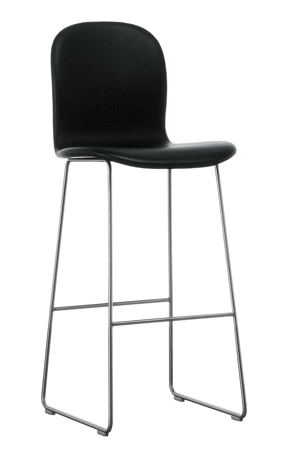 For Sale: Black (Leather 908) Jasper Morrison Tate Stool Upholstered in Fabric or Leather for Cappellini