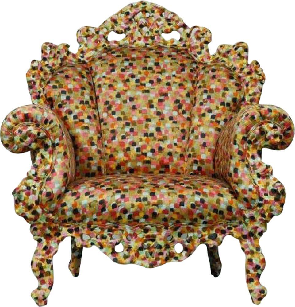 Im Angebot: Alessandro Mendini Proust Sessel mit Holzrahmen und mehrfarbigem Stoff-Cappellini, Multi (PR2_Fabric )