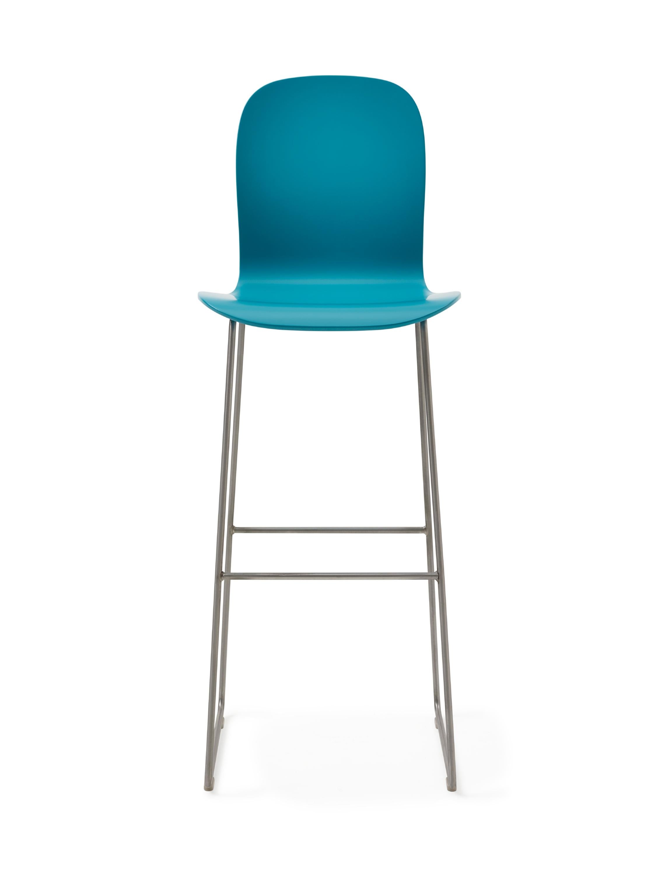 For Sale: Blue (77_PETROL BLUE) Jasper Morrison Tate Stool in Beech Plywood with Matte Lacquer for Cappellini 2
