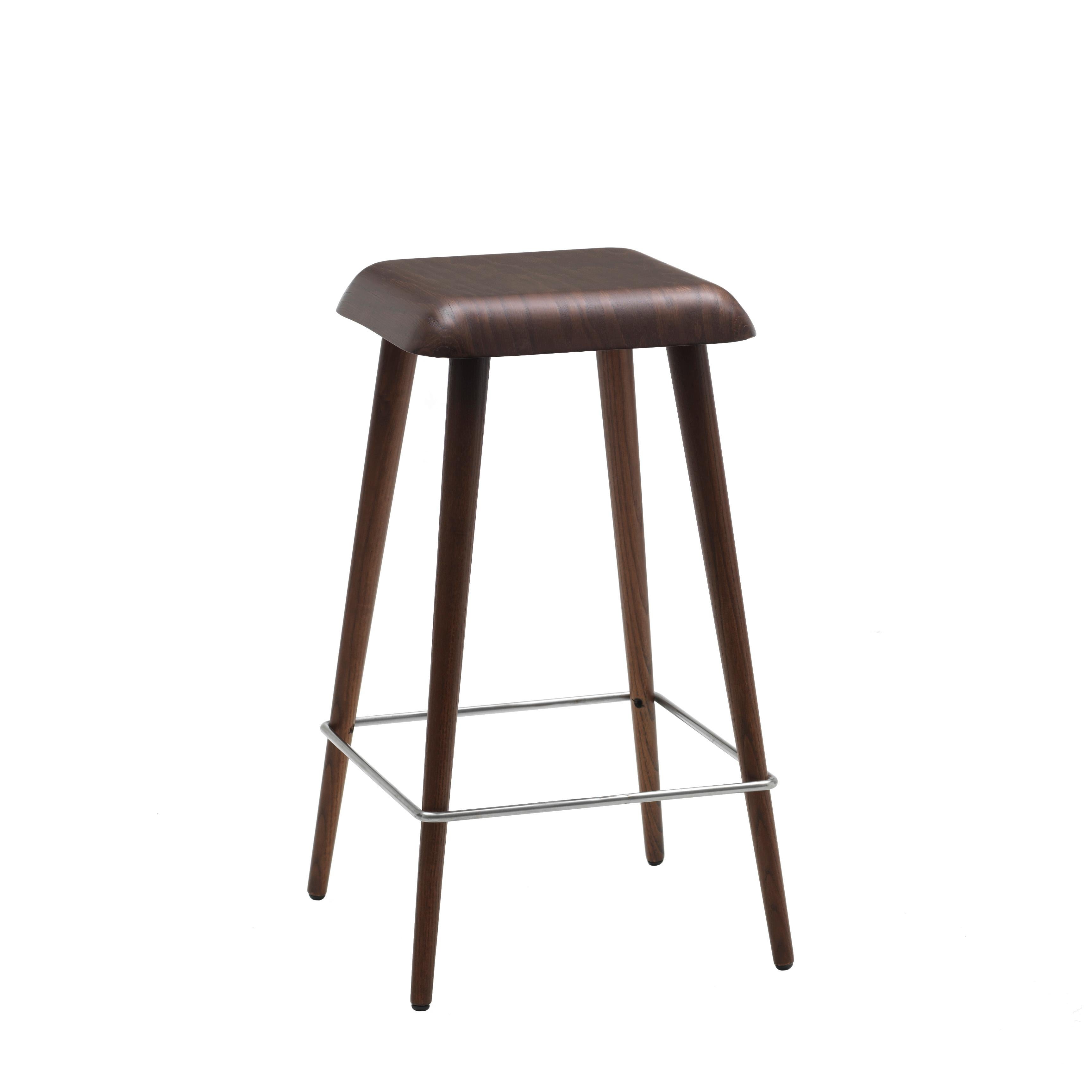 Brown (115_Wenge Stained Ash) Martin Solem Small Daddy Longlegs Stool in Solid Ashwood for Cappellini 2