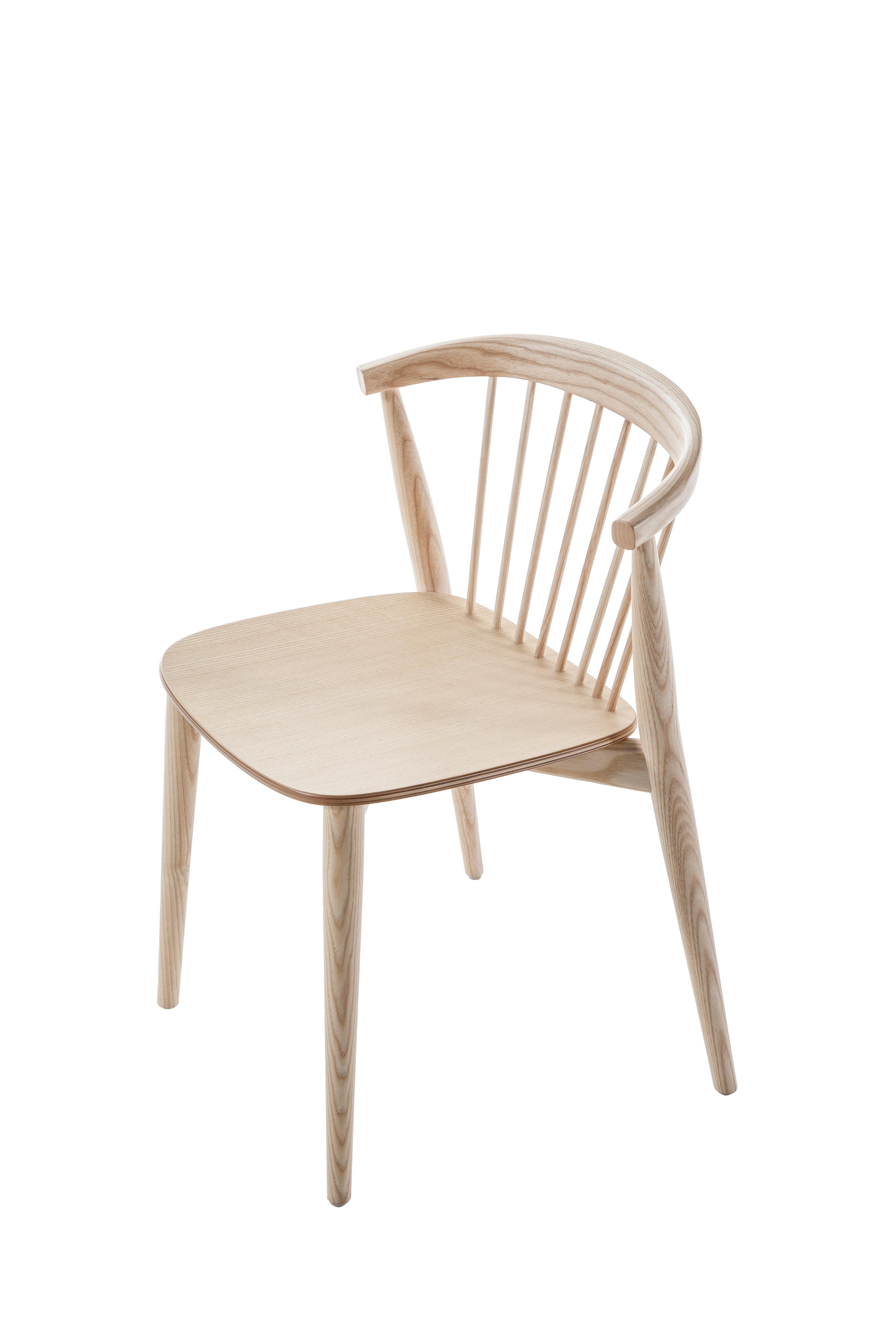 Im Angebot: Brogliato Traverso Newood-Stuhl aus massivem Eschenholz mit Struktur für Cappellini, Beige (113_Bleached Ash)