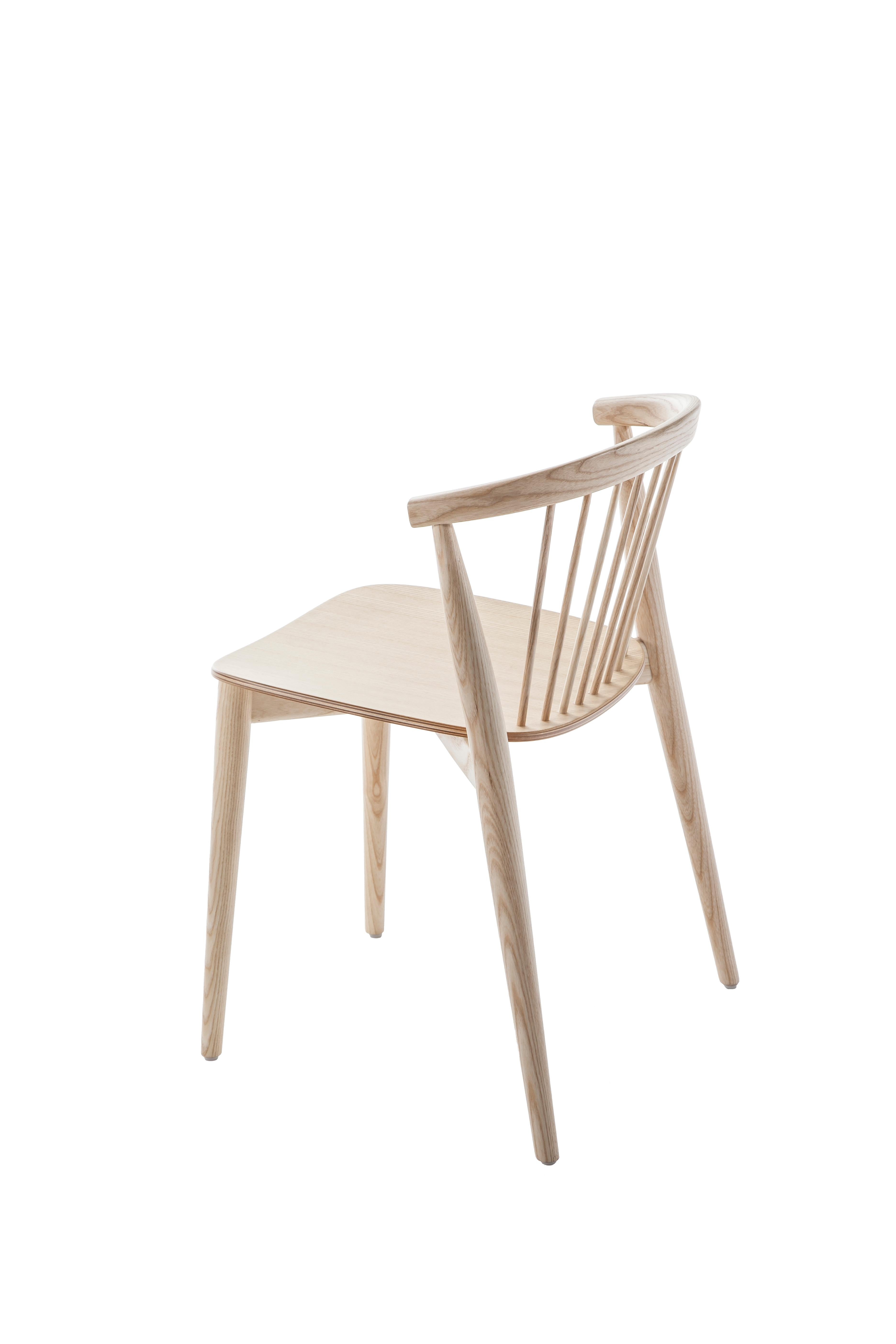 Im Angebot: Brogliato Traverso Newood-Stuhl aus massivem Eschenholz mit Struktur für Cappellini, Beige (113_Bleached Ash) 2