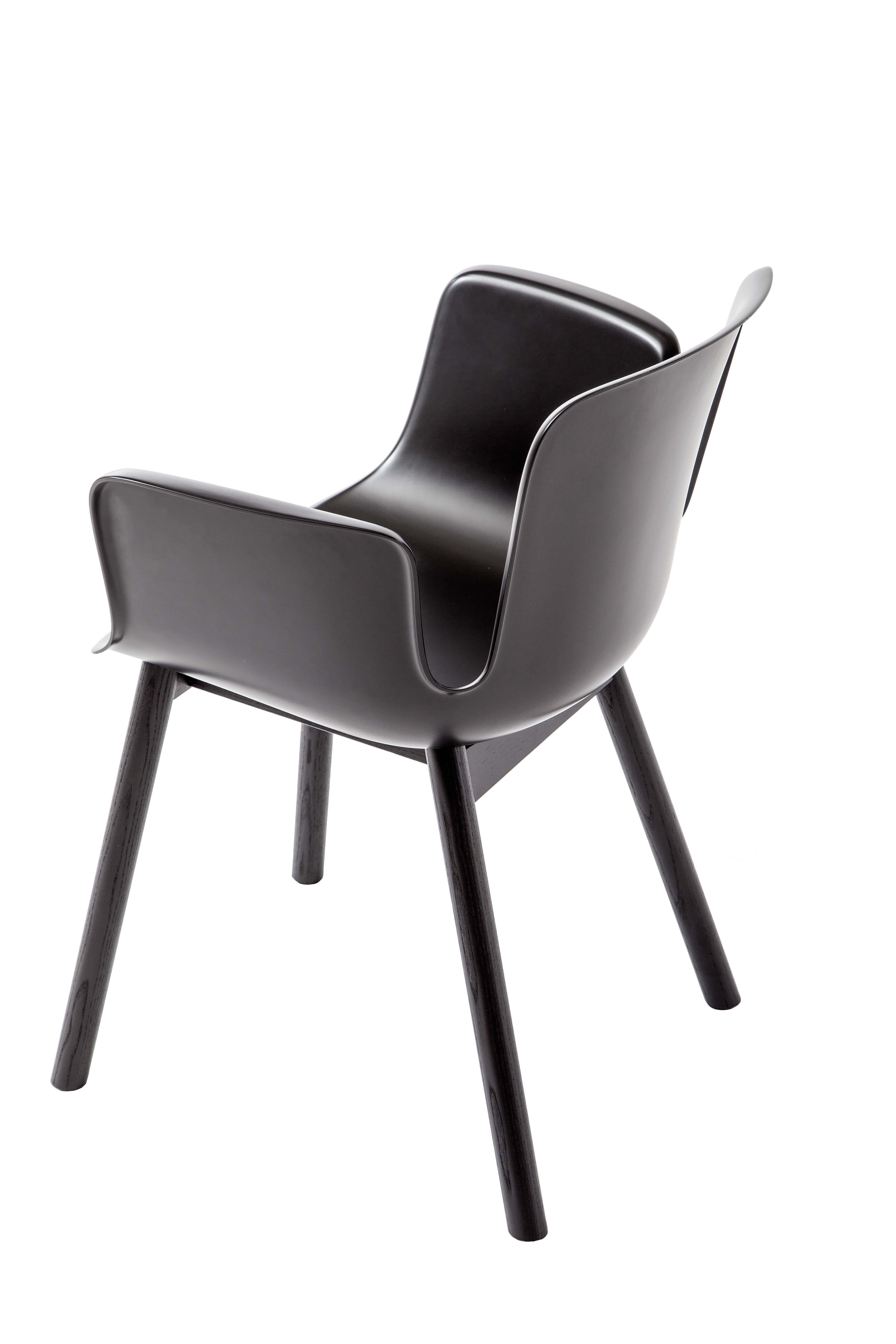 For Sale: Black (112 Graphite black) Werner Aisslinger Juli Plastic Chair with Ash Base & Plastic Shell by Cappellini 2