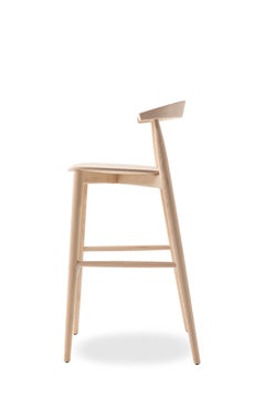 Brogliato Traverso Newood Light Bar Stool in Solid Ashwood for Cappellini