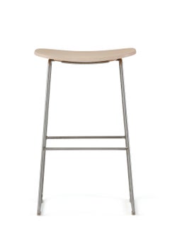 Tabouret moyen Jasper Morrison en frêne et tissu ou cuir pour