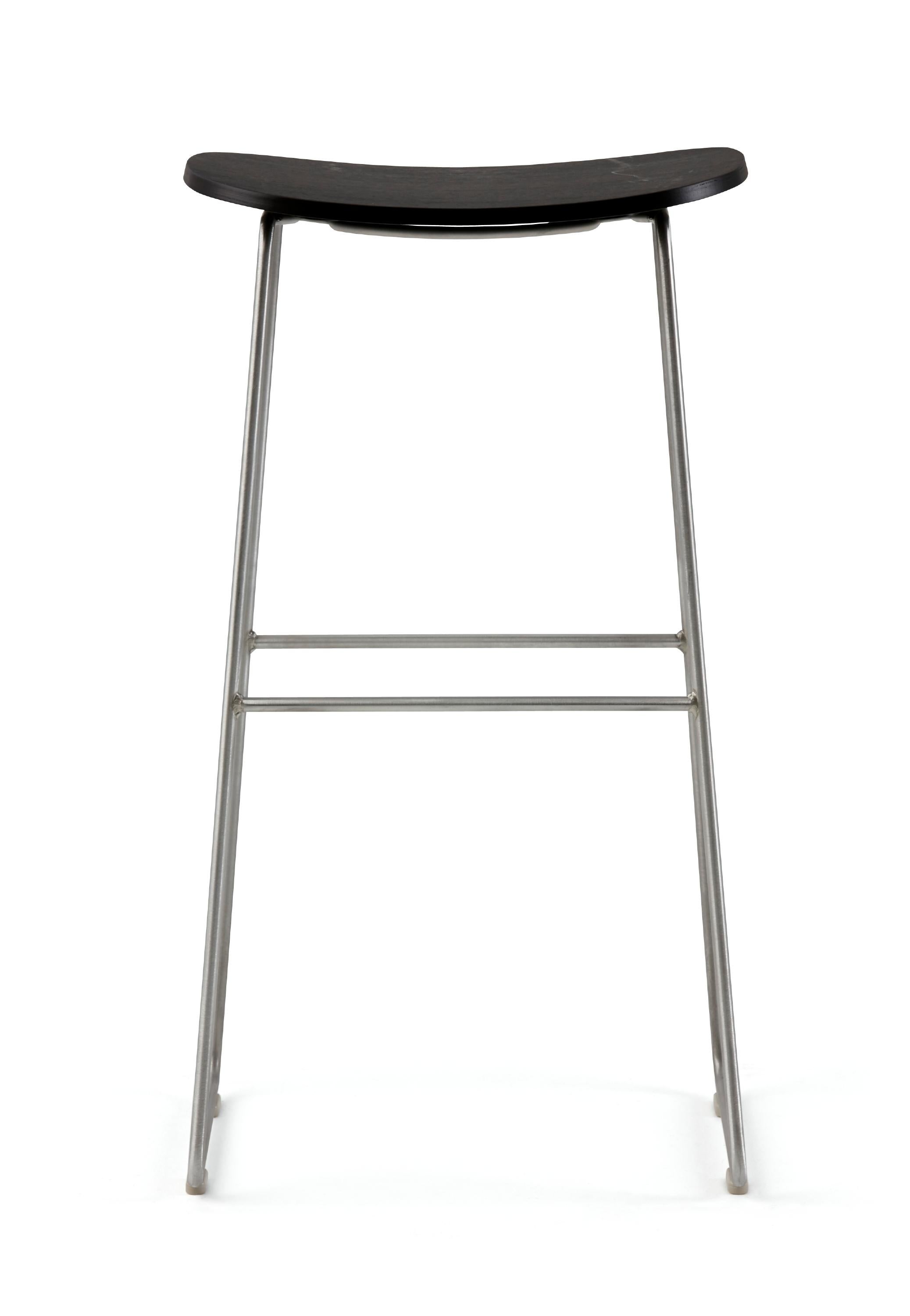 For Sale: Brown (115_Wenge Stained Ash) Jasper Morrison Small Morrison Stool in Ash and Fabric or Leather for Cappellini