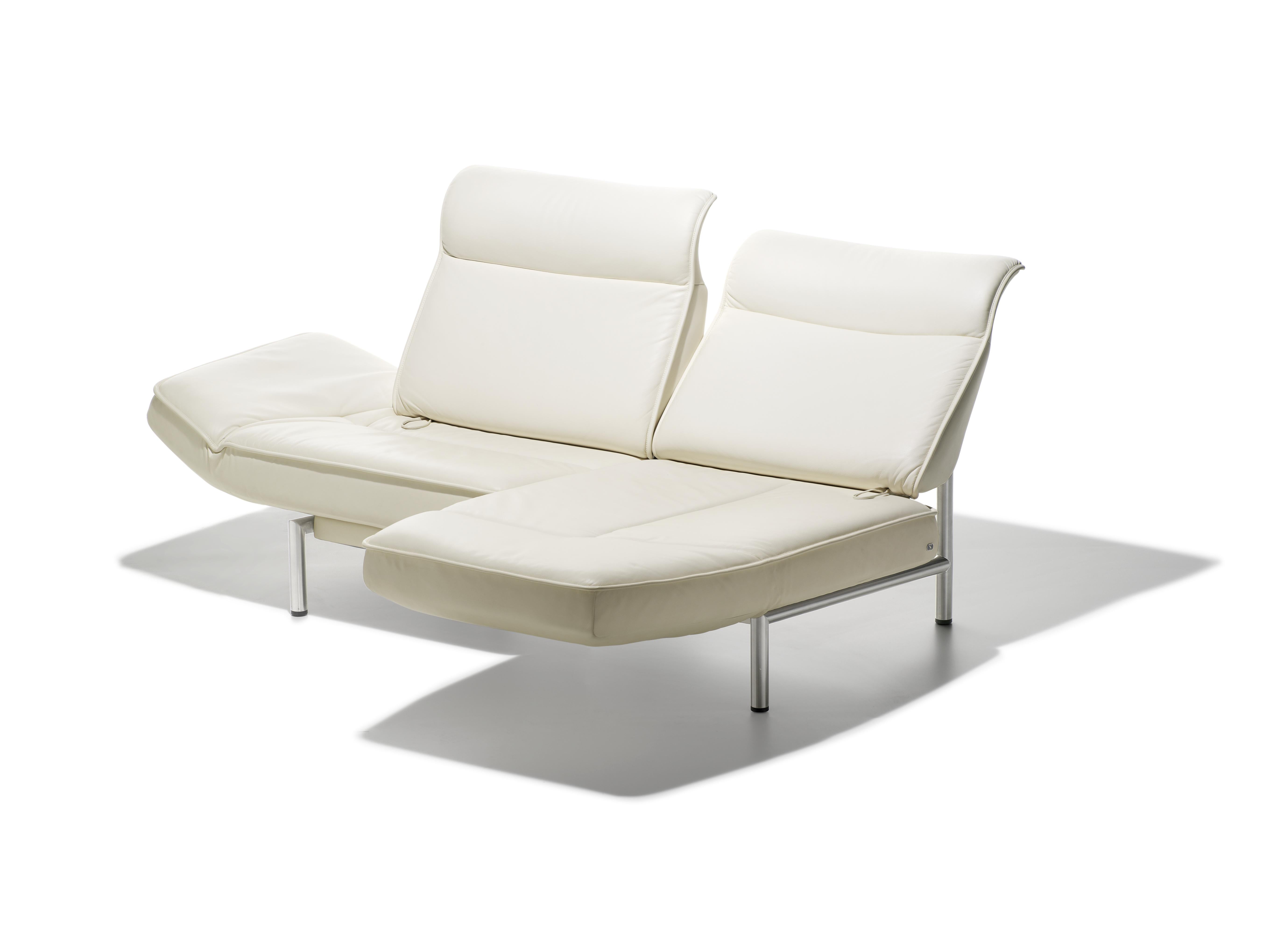 En vente : White (Snow) Canapé ou fauteuil moderne réglable en cuir DS-450 de De Sede 6