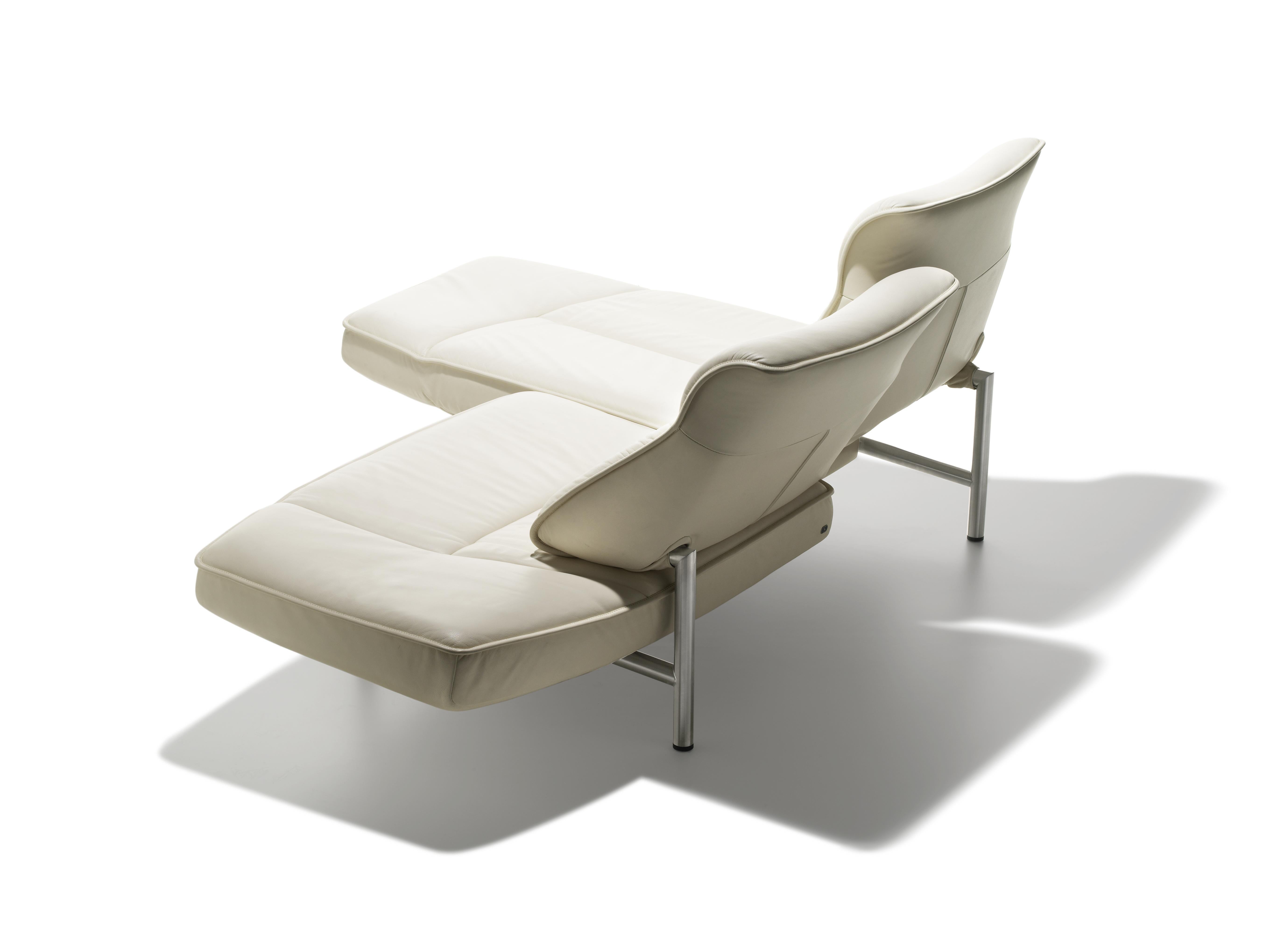 En vente : White (Snow) Canapé ou fauteuil moderne réglable en cuir DS-450 de De Sede 4